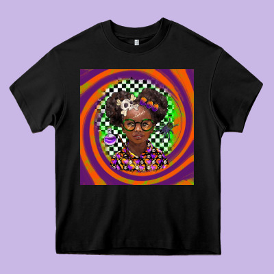 Halloween African Girl Heavy Core Tee Designed By Barkaloodesign