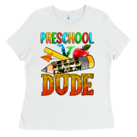 White preschool dude Ladies Tee - texasbilliewilder