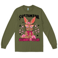Army Green cottontail bunny club Long Sleeve Tee - MaliasSmallBusiness