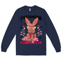 Navy cottontail bunny club Long Sleeve Tee - MaliasSmallBusiness