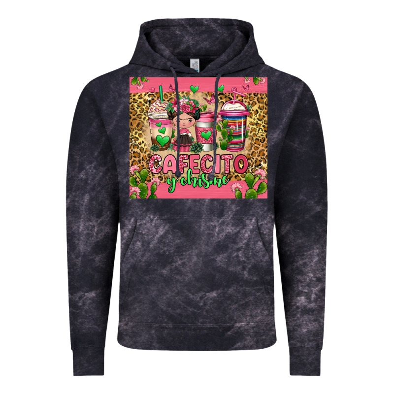 Cafecito Y Chisme Coffee Cups Vintage Hoodie by Jasminsmagicworld | Teevron