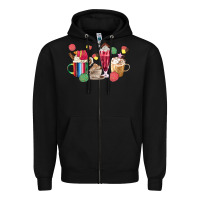 Black mexico dessert coffee cups Zipper Hoodie - MaliasSmallBusiness