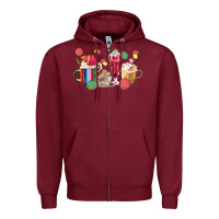 Mexico Dessert Coffee Cups Zipper Hoodie | Teevron