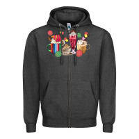Charcoal Heather mexico dessert coffee cups Zipper Hoodie - MaliasSmallBusiness