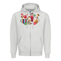 Dove Grey mexico dessert coffee cups Zipper Hoodie - MaliasSmallBusiness
