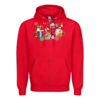 Red mexico dessert coffee cups Zipper Hoodie - MaliasSmallBusiness