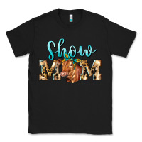 Black Western Show Mom Red Angus Classic Tee - LillyAllenDesigns