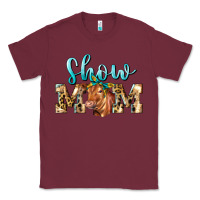 Burgundy Western Show Mom Red Angus Classic Tee - LillyAllenDesigns