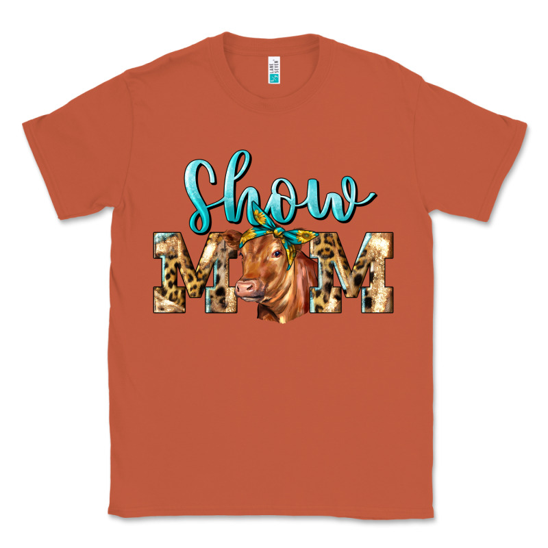 Western Show Mom Red Angus Classic Tee by LillyAllenDesigns | Teevron