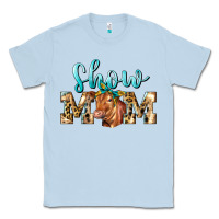 Dusty Blue Western Show Mom Red Angus Classic Tee - LillyAllenDesigns