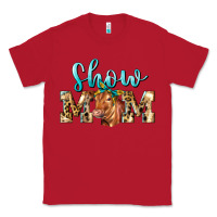 Red Western Show Mom Red Angus Classic Tee - LillyAllenDesigns