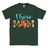 Sports Green Western Show Mom Red Angus Classic Tee - LillyAllenDesigns