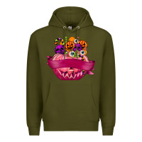 Army Green Personalized Girl Halloween Candy Premium Hoodie - texasbilliewilder