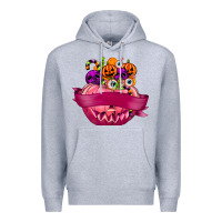 Heather Grey Personalized Girl Halloween Candy Premium Hoodie - texasbilliewilder
