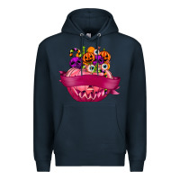 Navy Personalized Girl Halloween Candy Premium Hoodie - texasbilliewilder
