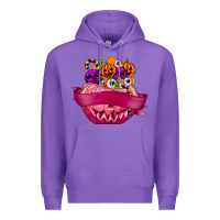 Purple Personalized Girl Halloween Candy Premium Hoodie - texasbilliewilder