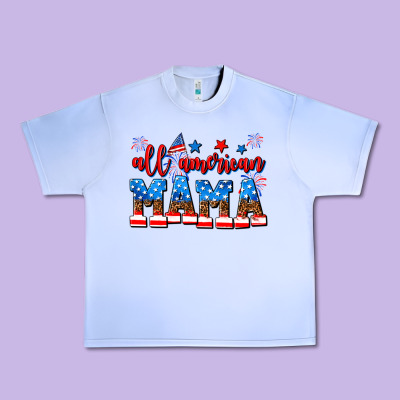 All American Mama Urban Heavy Tee Designed By Adodesignshop