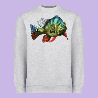 Peacock Bass Illustrations Heavyweight Sweatshirt Designed By Lillyallendesigns