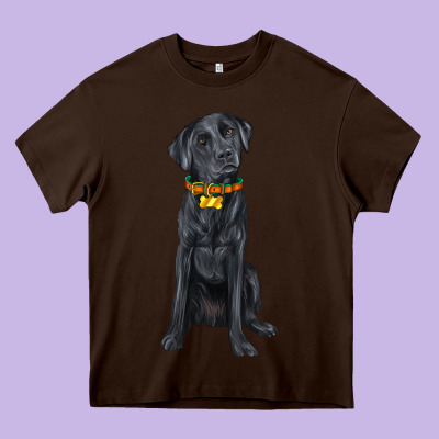 Labrador Retriever With Overflow Heavy Core Tee Designed By Texasbilliewilder