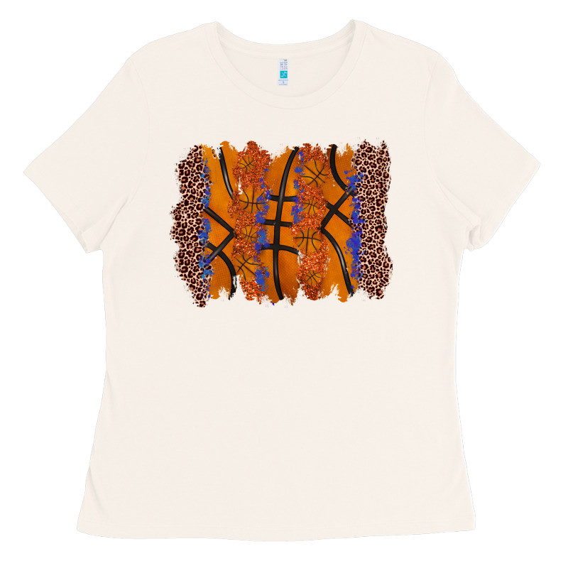 Basketball Brushstroke Ladies Tee by Zillion Design Studio | Teevron