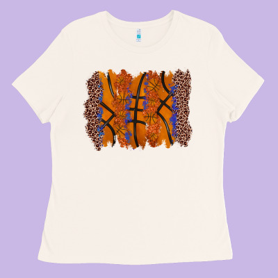 Basketball Brushstroke Ladies Tee Designed By Zillion Design Studio