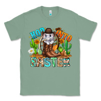 Sage Hop Into Easter Bunny Western Classic Tee - CowhideDigitalArt