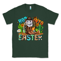 Sports Green Hop Into Easter Bunny Western Classic Tee - CowhideDigitalArt