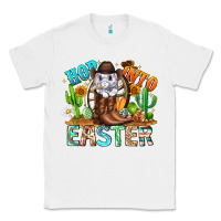 White Hop Into Easter Bunny Western Classic Tee - CowhideDigitalArt