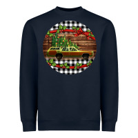 Navy Christmas vacation car Christmas Heavyweight Sweatshirt - Jasminsmagicworld