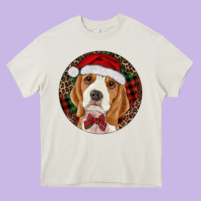 Beagle Christmas Ornament Heavy Core Tee Designed By Ranaportraitstore