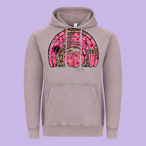 Pumpkin Ribbon Rainbow Vintage Hoodie Designed By Jahusdesignshop