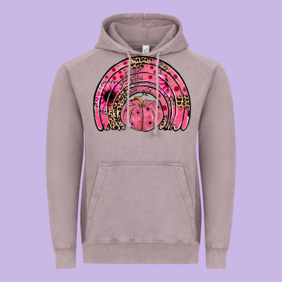 Pumpkin Ribbon Rainbow Vintage Hoodie Designed By Jahusdesignshop