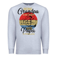 Heather Grey Being Grandpa İs An Honor Being Papa İs Priceless Premium Sweatshirt - Bettercallsaul