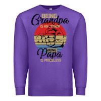 Purple Being Grandpa İs An Honor Being Papa İs Priceless Premium Sweatshirt - Bettercallsaul