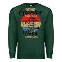 Sports Green Being Grandpa İs An Honor Being Papa İs Priceless Premium Sweatshirt - Bettercallsaul