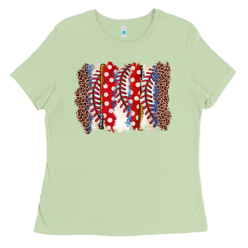 Baseball Brushstroke Ladies Tee by Zillion Design Studio | Teevron