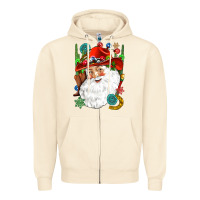 Sandshell Cowboy Santa Zipper Hoodie - NancyCooperArtShop