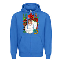 True Royal Cowboy Santa Zipper Hoodie - NancyCooperArtShop