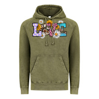 Vintage Olive dog paw love Vintage Hoodie - RanaPortraitStore