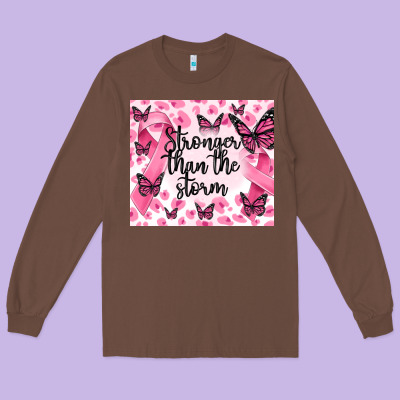Stronger Than The Storm Long Sleeve Tee Designed By Maliassmallbusiness