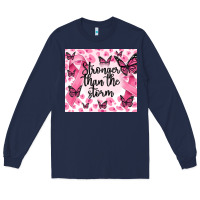 Navy stronger than the storm Long Sleeve Tee - MaliasSmallBusiness