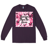 Plum stronger than the storm Long Sleeve Tee - MaliasSmallBusiness