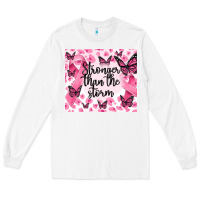 White stronger than the storm Long Sleeve Tee - MaliasSmallBusiness