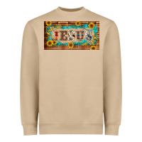 Mushroom jesus western patterns license plate template Heavyweight Sweatshirt - BarkalooDesign