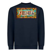 Navy jesus western patterns license plate template Heavyweight Sweatshirt - BarkalooDesign