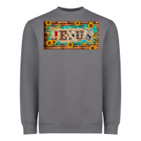 Storm jesus western patterns license plate template Heavyweight Sweatshirt - BarkalooDesign