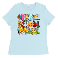 Baby Blue pre school energy Ladies Tee - texasbilliewilder