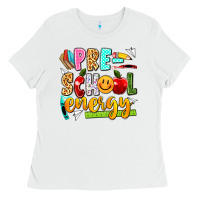 White pre school energy Ladies Tee - texasbilliewilder