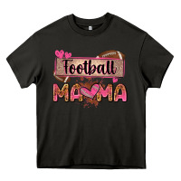 Asphalt football mama with leopard Heavy Core Tee - Zillion Design Studio