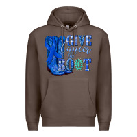 Coffee give cancer the boot colon cancer blue ribbon nca Premium Hoodie - NancyCooperArtShop